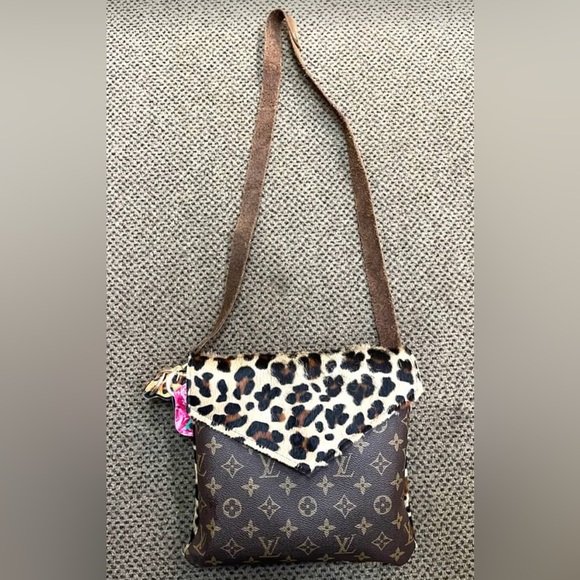 upcycled lv leopard bag - Picture 1 of 11